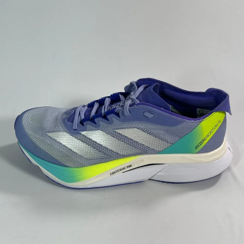adidas Adizero Boston 12 Women's 8  Running Shoes  Blue Spark Metallic Training